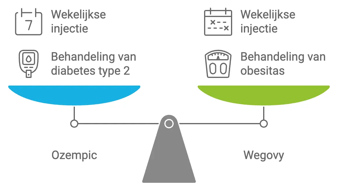 Verschil Ozempic Wegovy