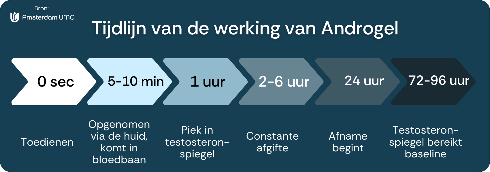 Tijdlijn werking androgel