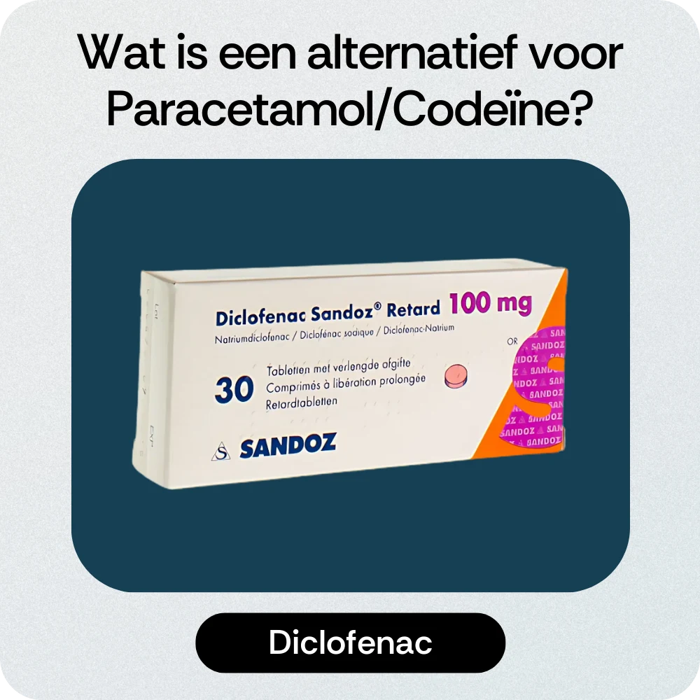 Alternatief Paracetamol/Codeïne diclofenac