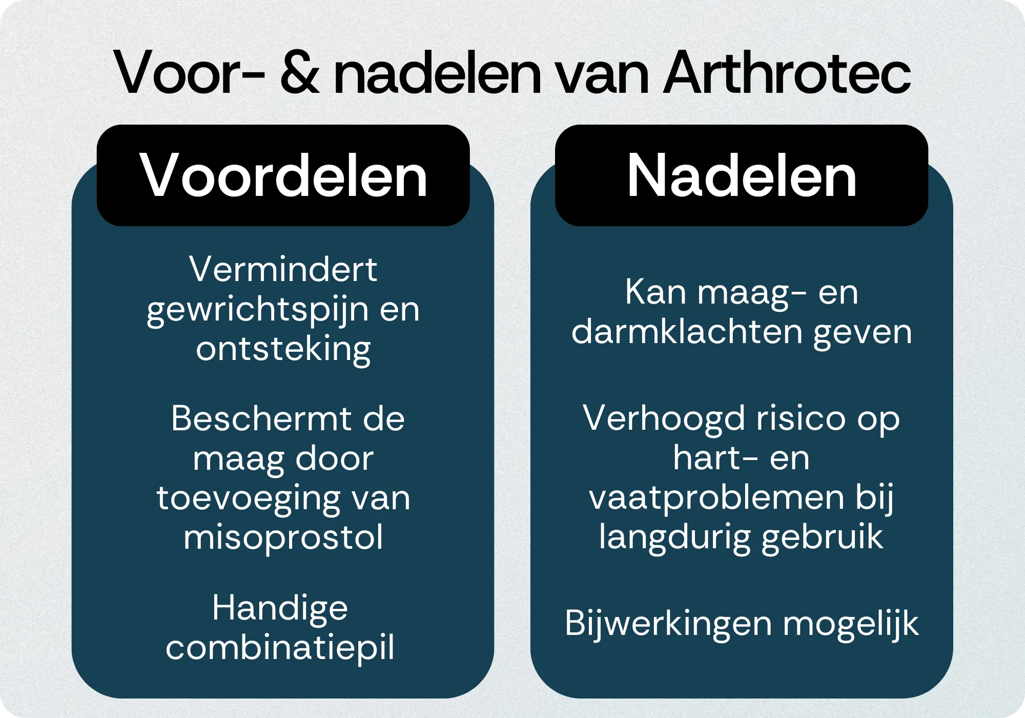 Arthrotec voordelen nadelen