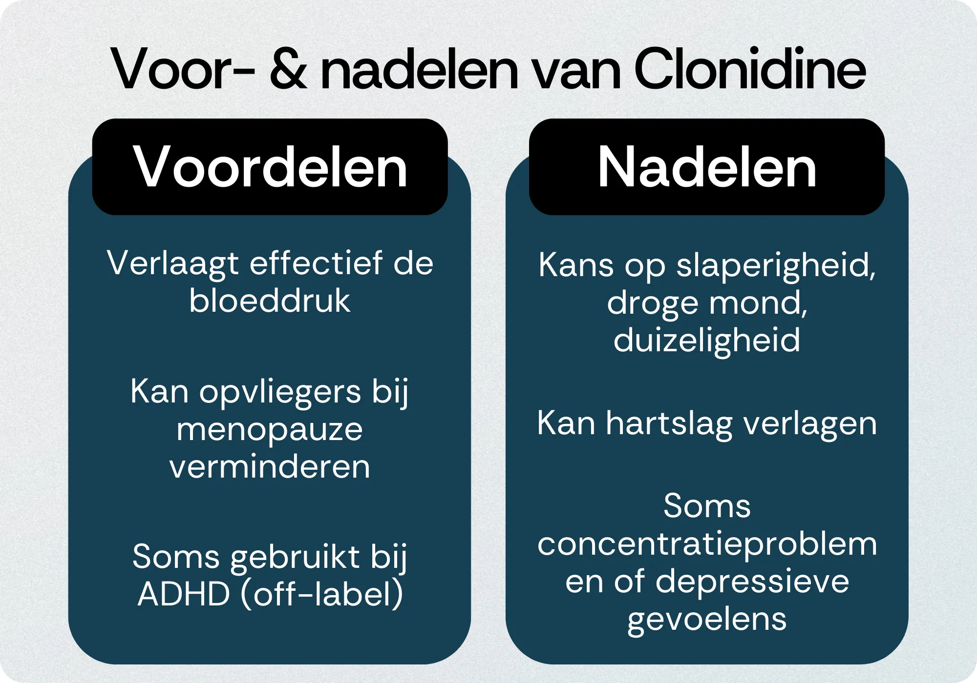 Clonidine voordelen nadelen