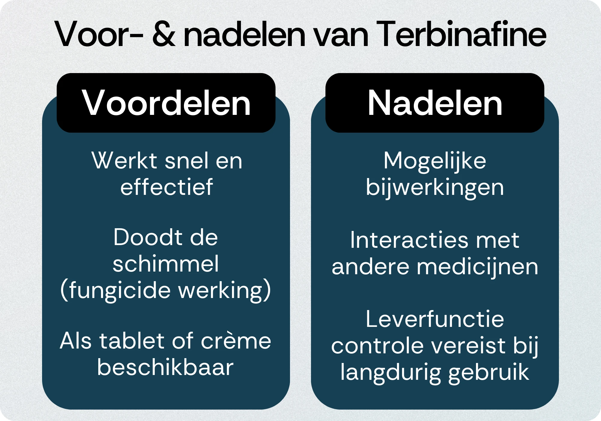 Terbinafine voordelen nadelen