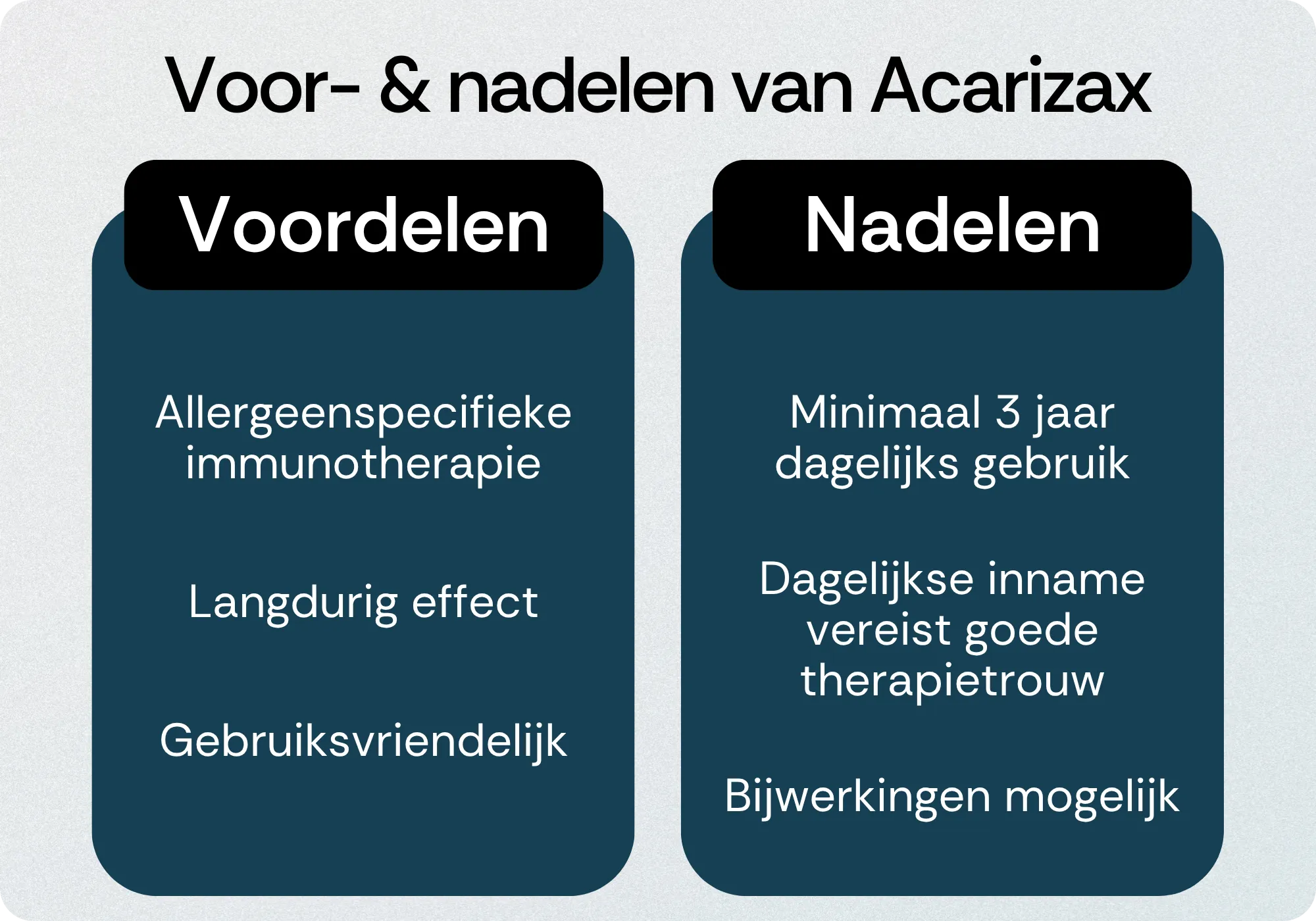 Acarizax voordelen nadelen