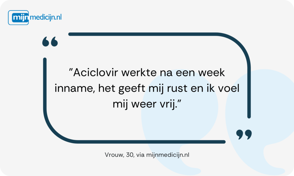 Aciclovir ervaring