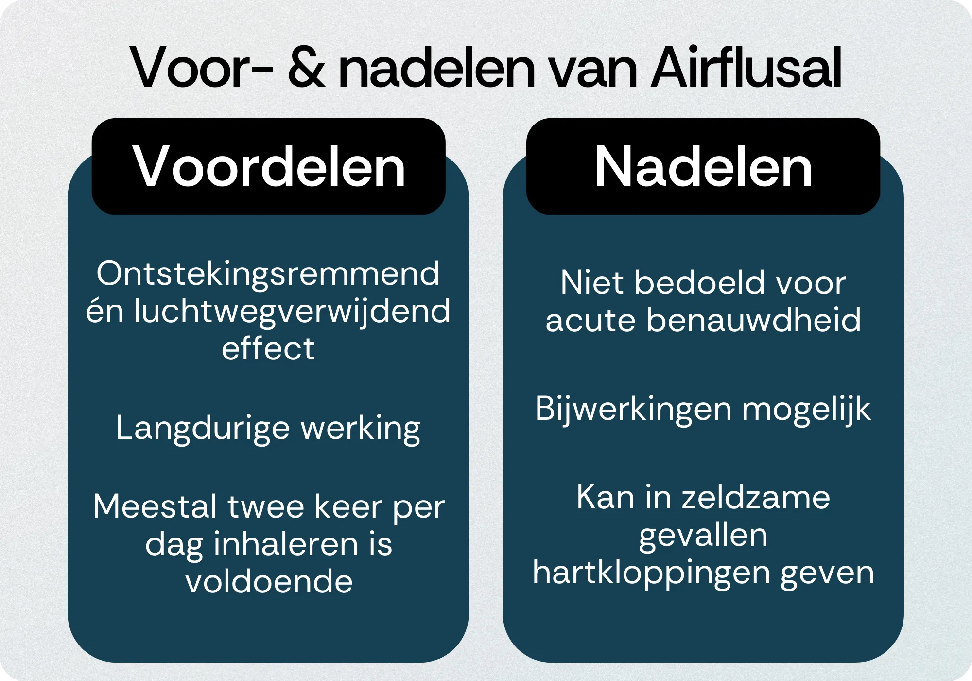 Airflusal voordelen nadelen