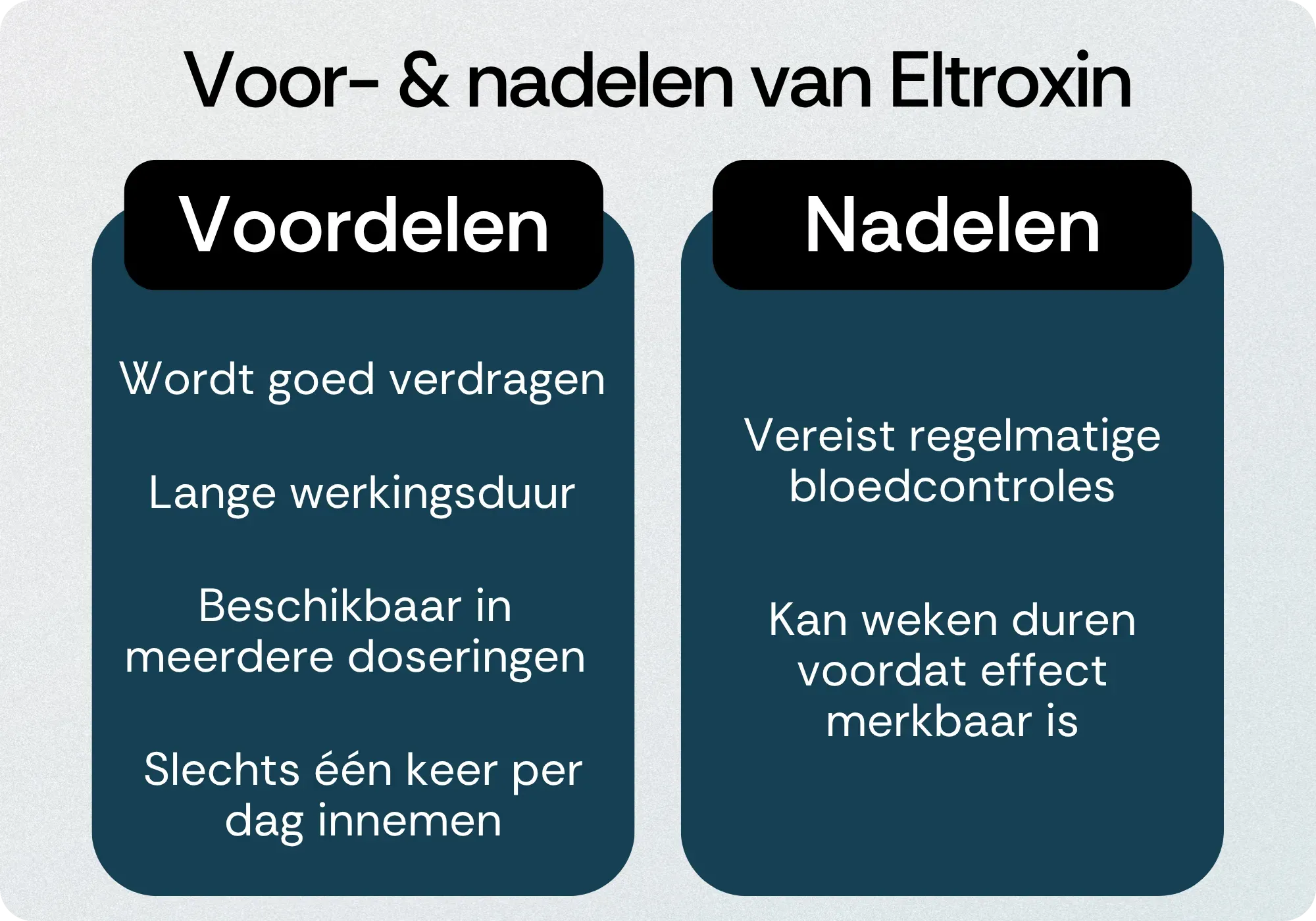 Eltroxin voordelen nadelen