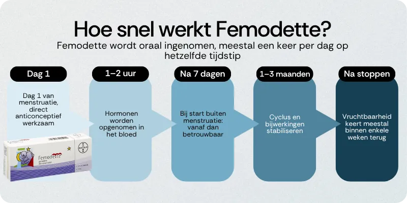 Hoe snel werkt Femodette