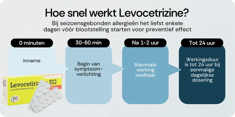 Hoe snel werkt Levocetrizine