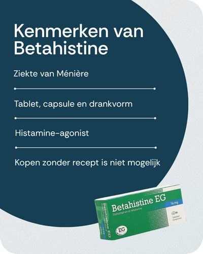 Kenmerken van Betahistine