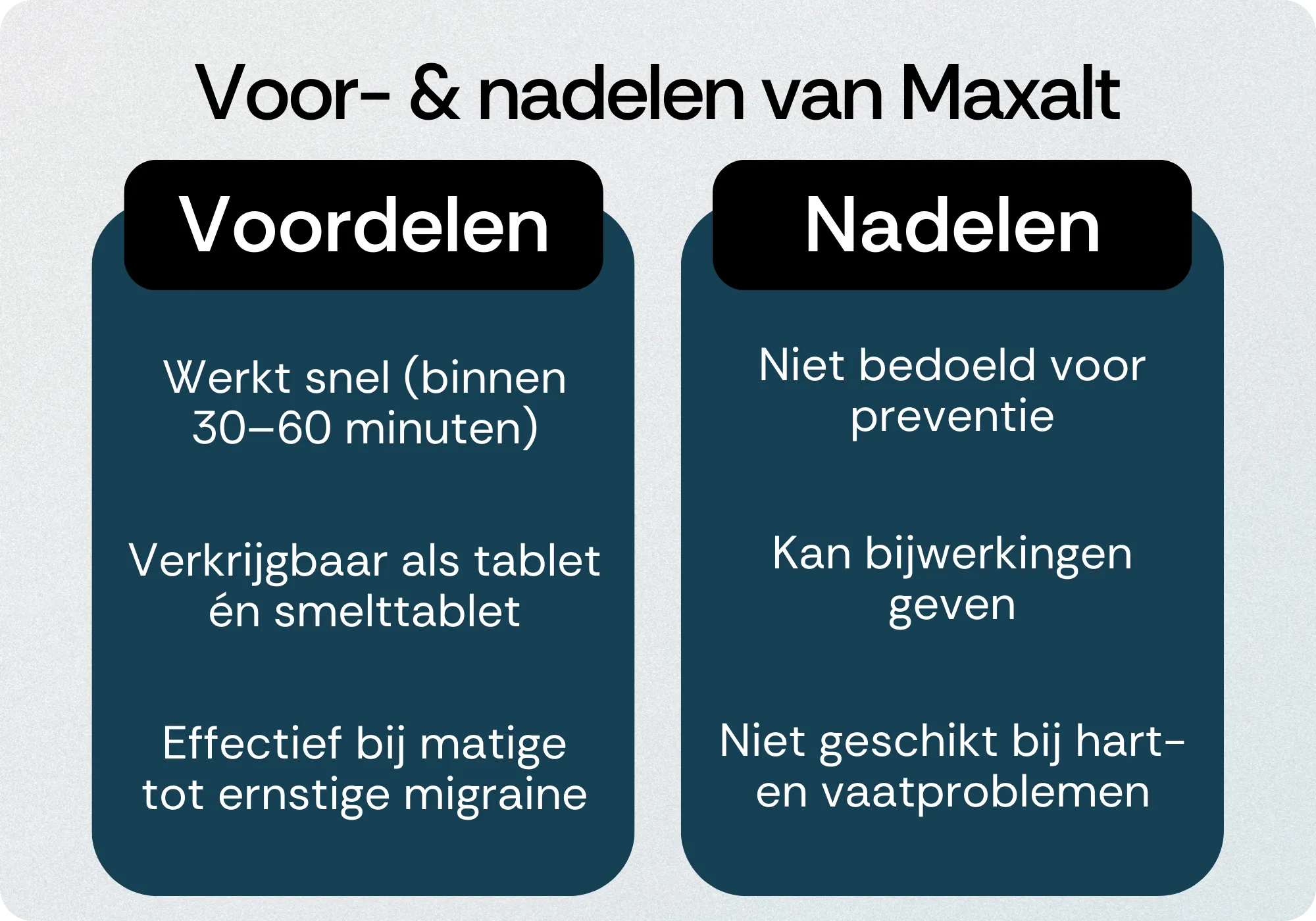 Maxalt voordelen nadelen