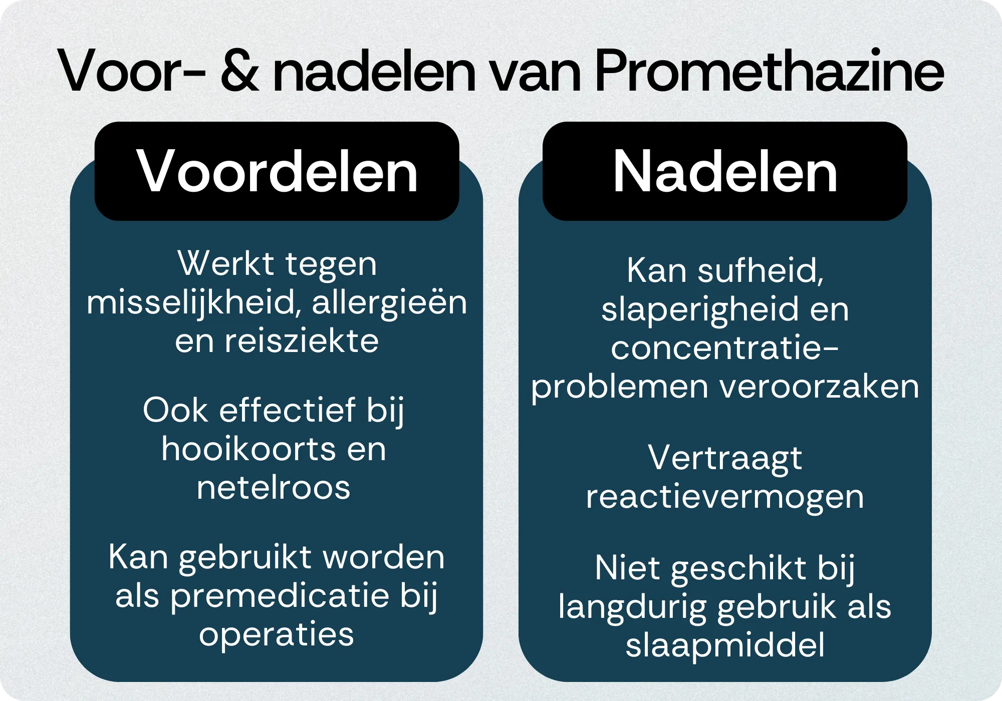 Promethazine voordelen nadelen