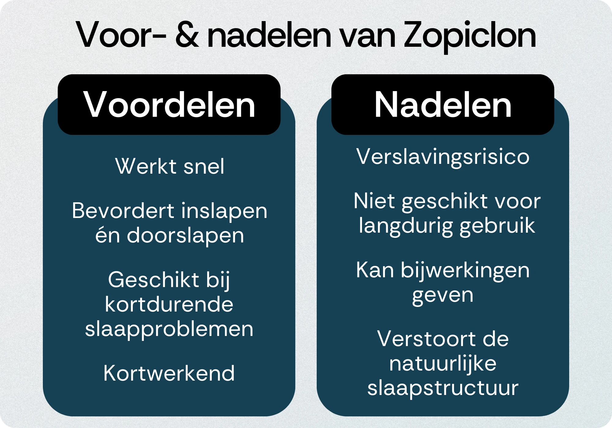 Zopiclon voordelen nadelen