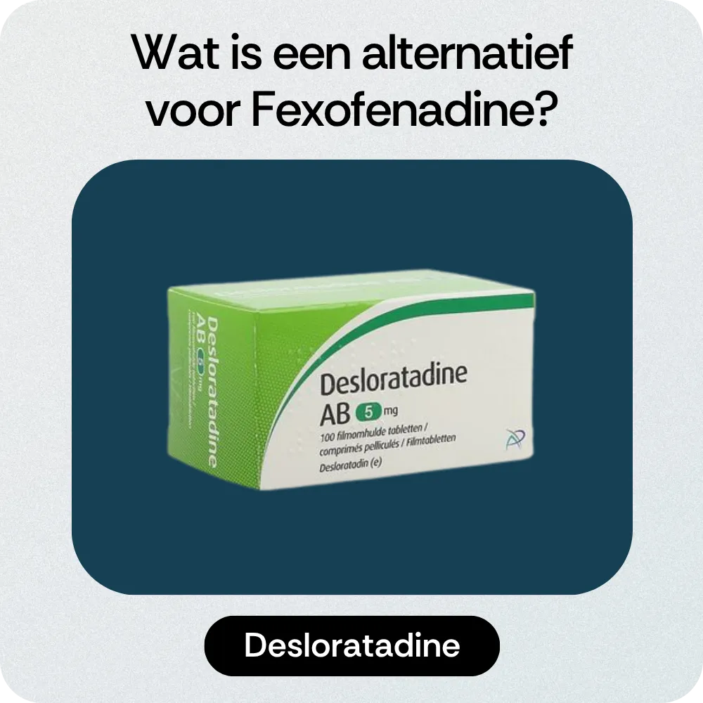 Alternatief Fexofenadine Desloratadine