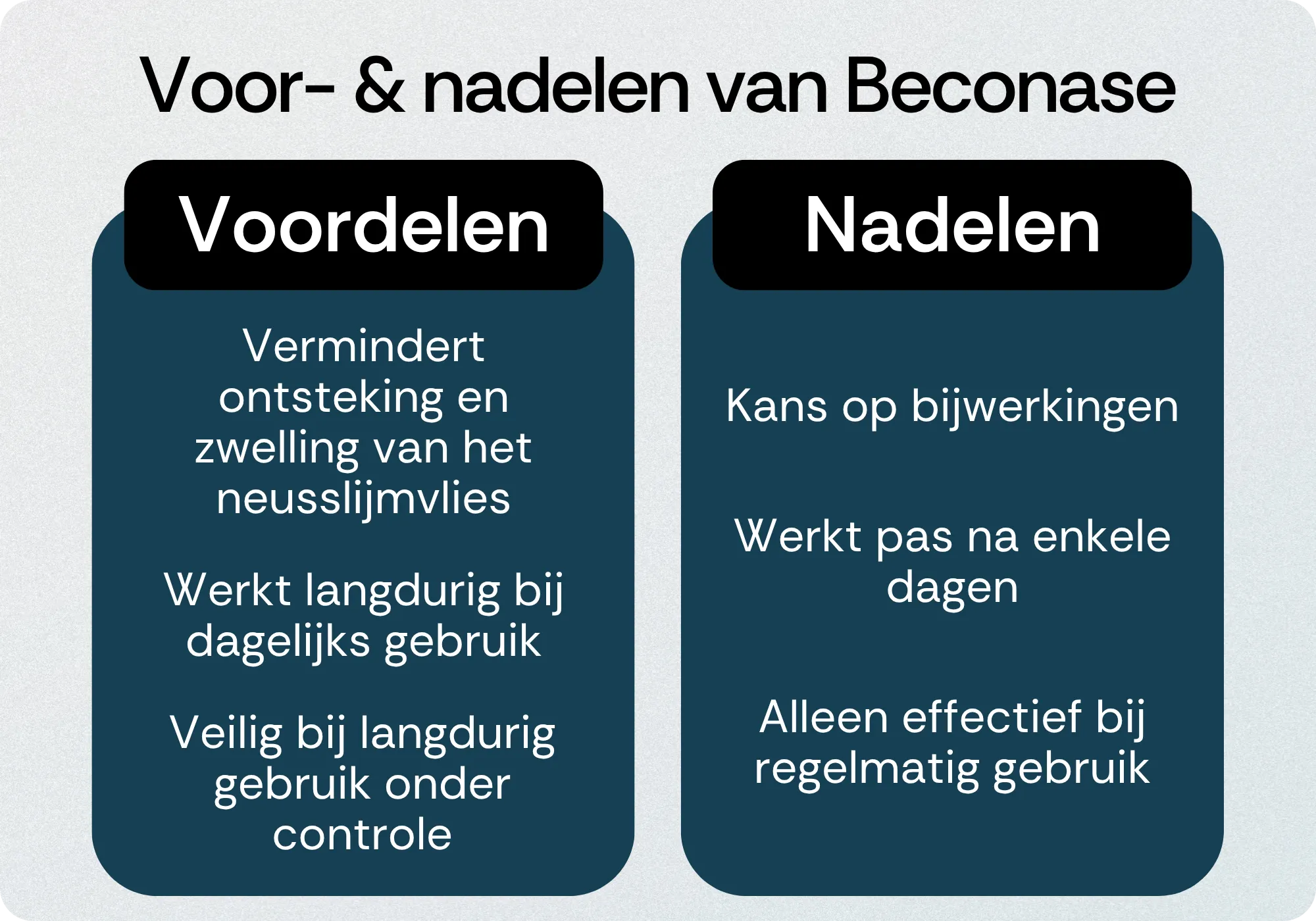 Beconase voordelen nadelen