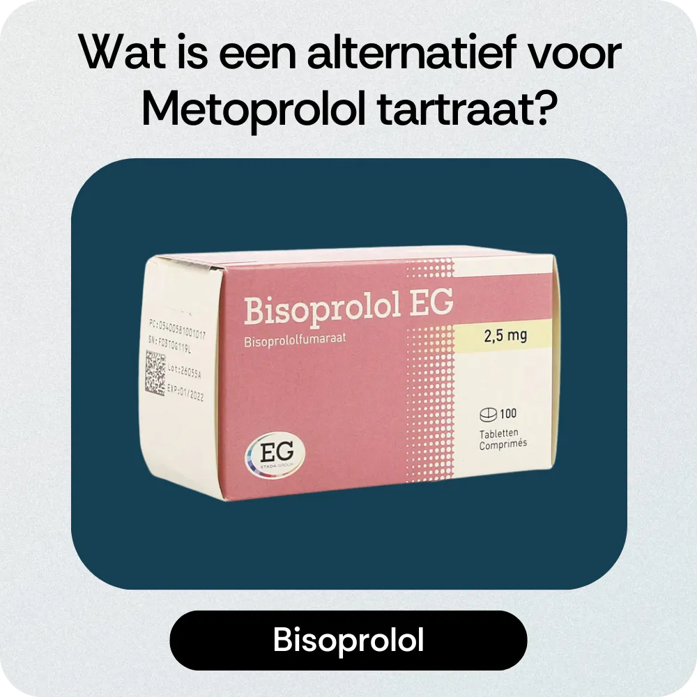 Alternatief Metoprolol tartraat Bisoprolol