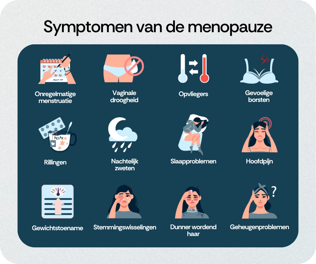 Symptomen van de menopauze